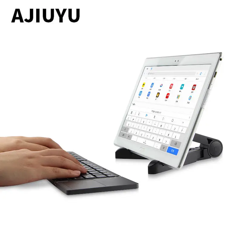 

Three folded wireless Bluetooth Keyboard For Lenovo Tab P10 M10 E7 E10 E8 Yoga Tab 3 10 8 Plus Tablets keyboard Case