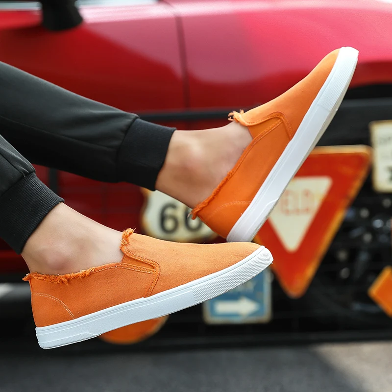 

2019 Plus Size 39-44 Cool Casual Men Solid Sneakers Shoes Slip-on Breathable Mesh Male Shoes Walking Men Vulcanized Shoes