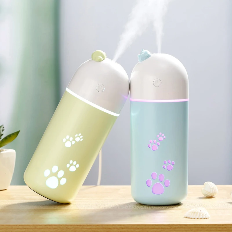 

220ml Cat Humidifier Mini USB Air Purifier Aromatherapy Essential Oil Diffuser LED Night Light Car Air Freshener Fogger