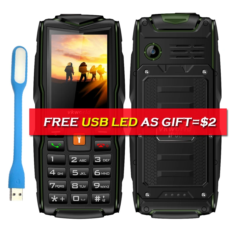 Русская клавиатура vkworld камень V3 IP68 Водонепроницаемый сотовый телефон gsm fm 3000 мАч