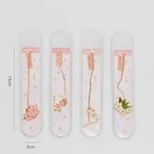 Кавайная Сакура и животное металлическая мини-Закладка 1 штука