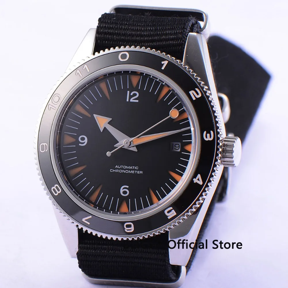 

Sapphire Crystal 41MM Black Dial Black Ceramic Bezel Luminous Marks 5ATM Waterproof MIYOTA Automatic Movement Men's Watch BC85