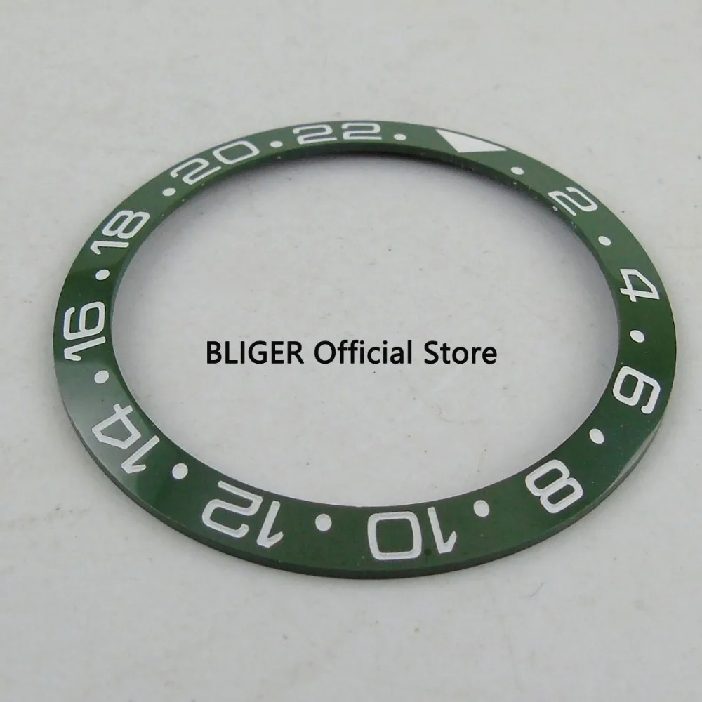 High quality 38mm black blue green ceramic bezel insert fit for 40mm submariner automatic watch B1