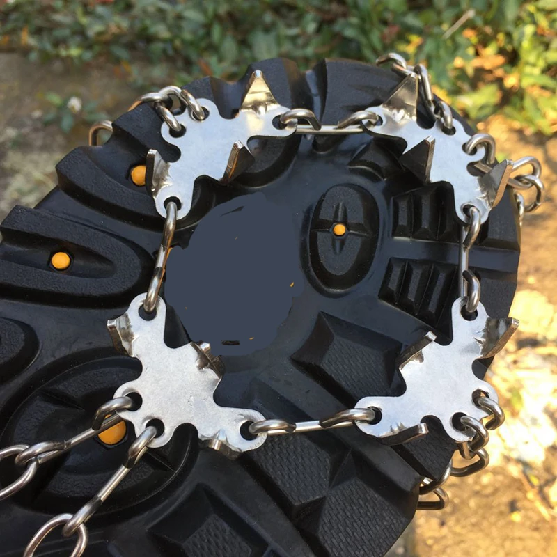 Quality Outdoor Climbing Antiskid Crampons Winter Walk 18 Teeth Ice Fishing Snowshoes Manganese Steel Slip Shoe Covers (19)