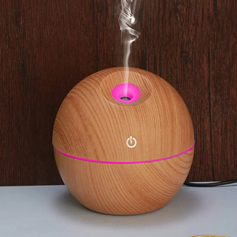 

130ML Wood Grain Air Humidifier Umidificador USB Mini Humidifier Essential Oil Aroma Diffuser Child Mist Maker for Home Office