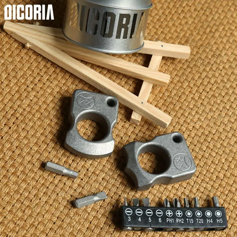 

DICORIA SFK Combination Hand Tools sets TC4 Ti Titanium outdoor gear Multi function Screwdrivers Sockets pocket EDC tool