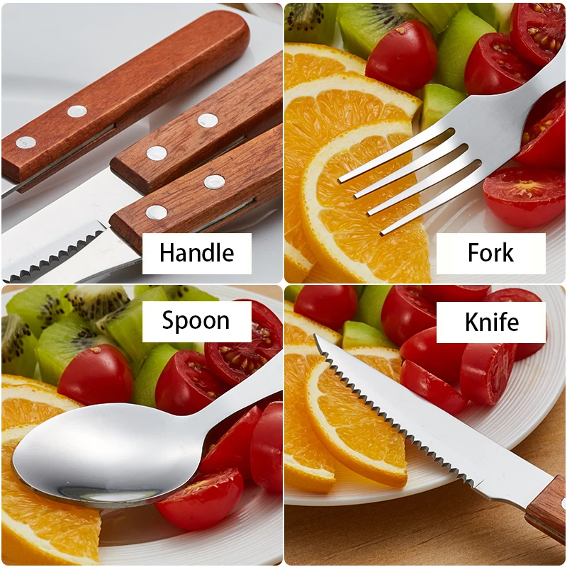 Wood cutlery set  (3)