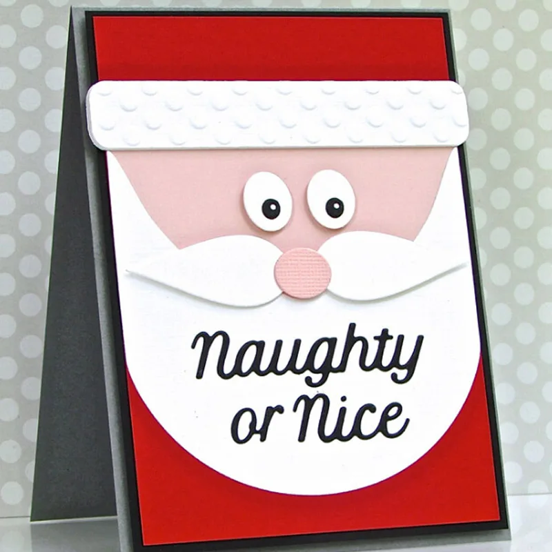 Letter "naughty or nice" Frame Metal Cutting Dies Stencils