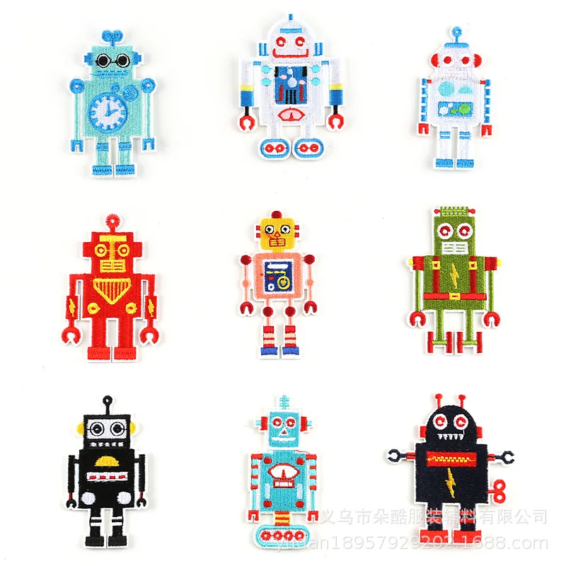 

HMS 1pc Embroidered Iron-on Robot Badge patch Applique DIY Craft DKB101