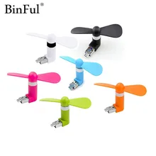 BinFul Travel Mini USB Gadget Portable Summer Micro USB Cooling Fan Universal For Android OTG Smartphones Power Bank USB Laptop