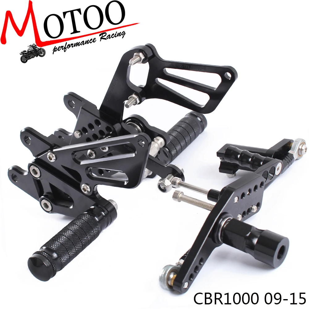 

Full CNC Aluminum Motorcycle Adjustable foottest pedal Rearsets Rear Sets Foot Pegs For HONDA CBR1000RR ABS CBR 1000RR 2009-2015
