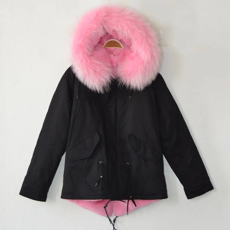 Winter short style coat with brand MR parka and Mrs fur jacket hot sale style