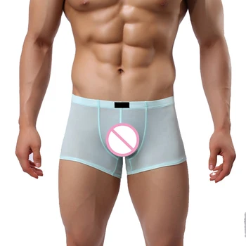 Men Sexy Ice Silk Transparent Boxer Smooth Breathable Shorts U Convex Pouch Thin Boxers Underwear Low Rise Trunks Underpants
Men Sexy Ice Silk Transparent Boxer Smooth Breathable Shorts U Convex Pouch Thin Boxers Underwear Low Rise Trunks Underpants