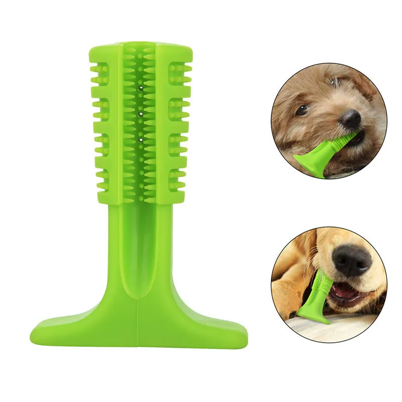 New Rubber Chew Toy 10x7.2x3.0cm Bone Shaped Dog Toothbrush Molar Stick Dogs Toys Pets