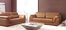 Diseñador estilo moderno top graduado cuero de vaca genuino esquina sofá de la sala set suite muebles para el hogar 2 + 3 plazas