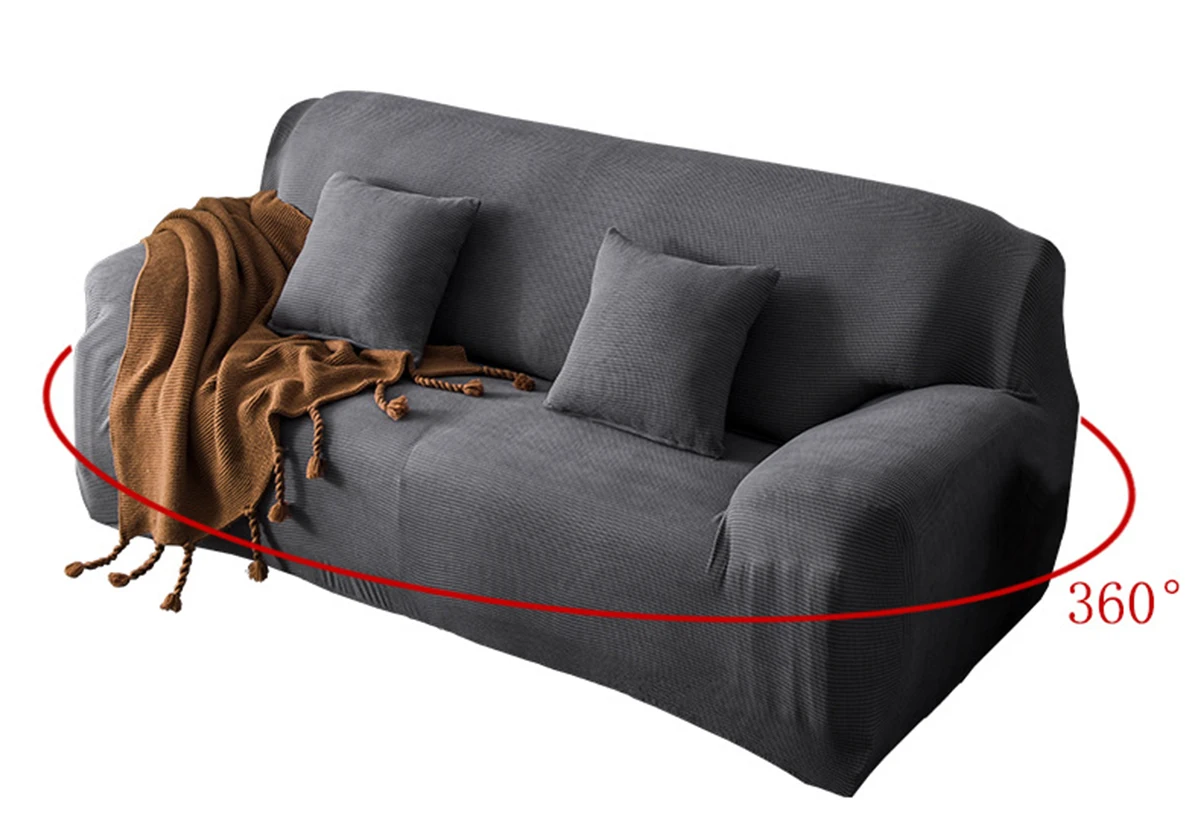 Вязаный эластичный чехол для дивана, чехол для дивана, все включено, чехол для дивана разной формы, высокое качество, сплошной цвет