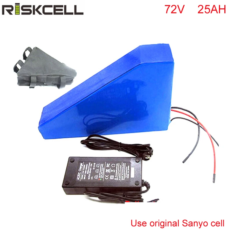 Customize 72v 25ah lithium ion battery triangle style 72V 3000W