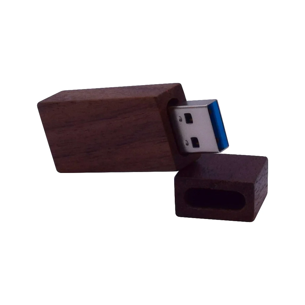 Usb 3,0, 128 ГБ, деревянный Usb флеш-накопитель с логотипом, 32 ГБ, 64 ГБ, 16 ГБ, 8 ГБ - Цвет: walnut