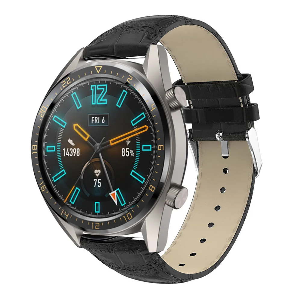 Ремешок кожаный для Huawei Watch GT 2 42 мм 46 браслет смарт часов Honor Magic Active 22
