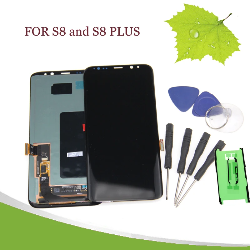 

LCD Replacement for SAMSUNG Galaxy S8 G950 G950F Display S8 Plus G955 G955F Touch Screen Digitizer 100% tested