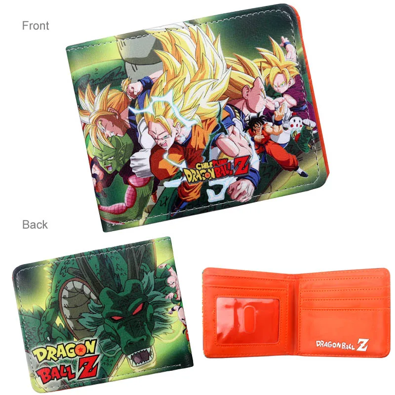 Классический Аниме Dragon Ball Z кошелек Гоку Супер Saiyan студентов держатель кредитной карты кошелек Двойные ID Наличные Кошелек
