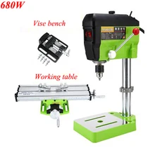 Mini Electric DIY Drill 220V 680W Variable Speed Micro Drill Press Machine With Clamping diameter 1
