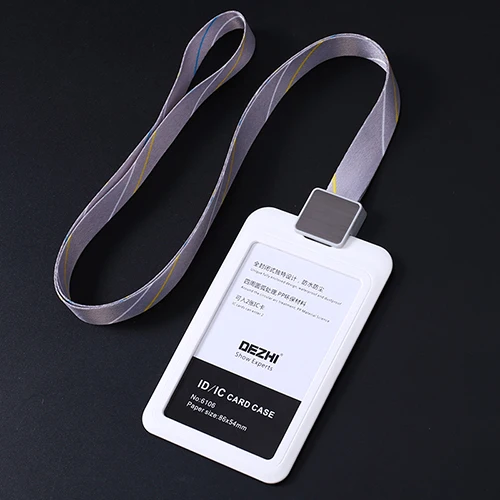 v white stripe set Подлинная DEZHI пластиковая этикетка с названием торговой марки Визитница ID бейдж талреп держатель - Цвет: v white stripe set