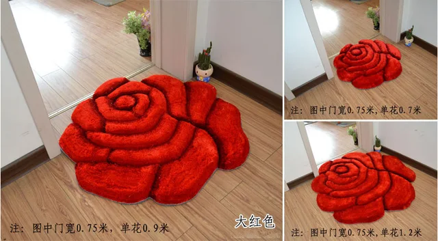 Alfombra Rosa 3D para sala de estar y baño dormitorio alfombras boda