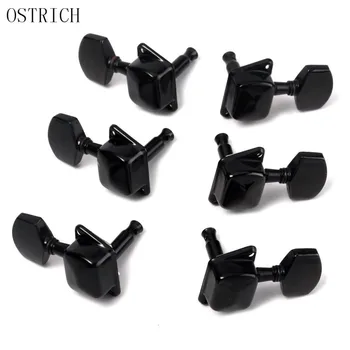

3R3L Vintage Style Black Guitar Machine Heads Tuners Tuning Peg Oval Butto