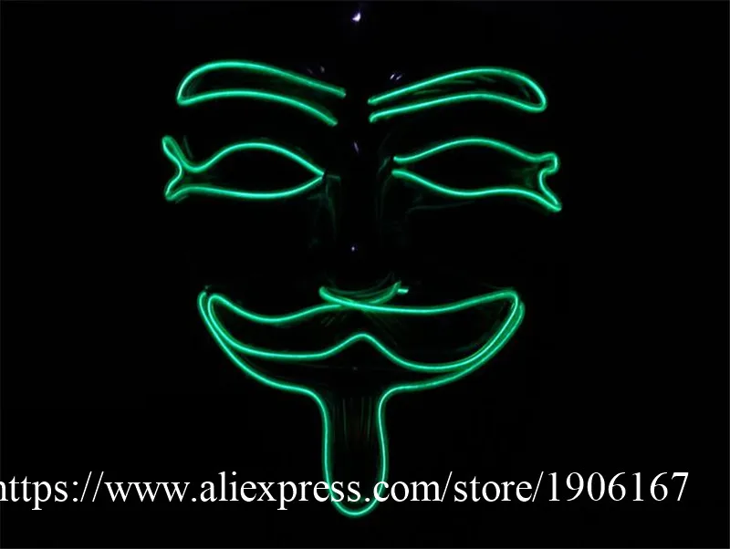New Year Flash El Wire Led Glowing Beauty Christmas Party Mask Hot Sale19