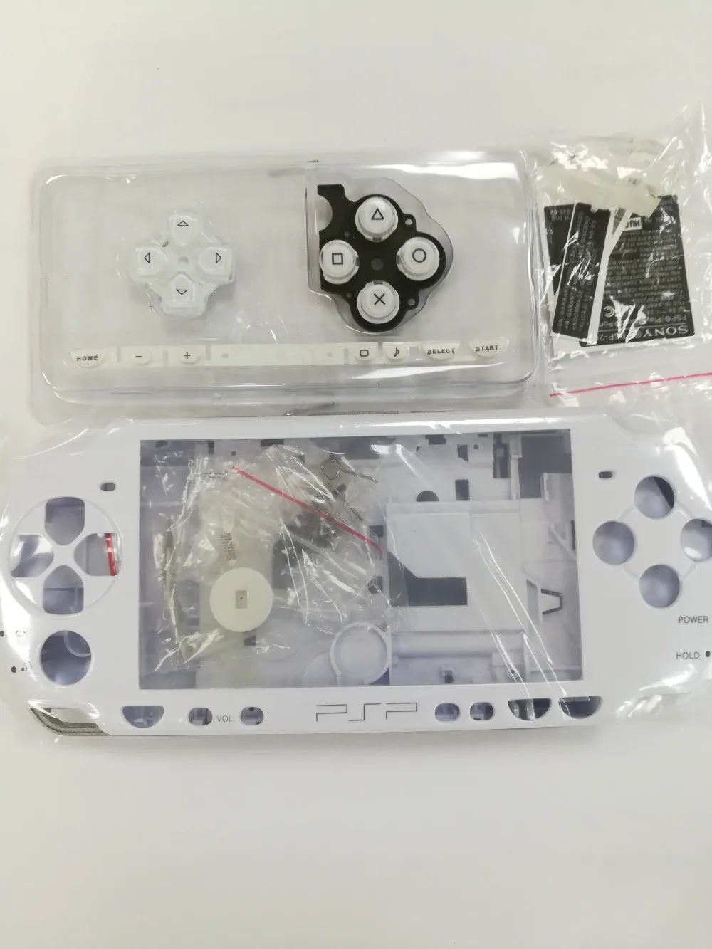 White black Color Full Set Housing Shell for PSP2000 PSP