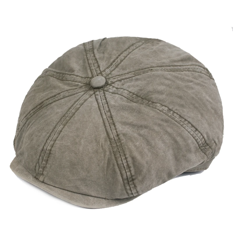 Новая одноцветная винтажная восьмиугольная кепка Бекхэм Мужская Женская мода Восьмиугольные шляпы мужские хлопковые газетные джинсы кепка берет шляпа художника