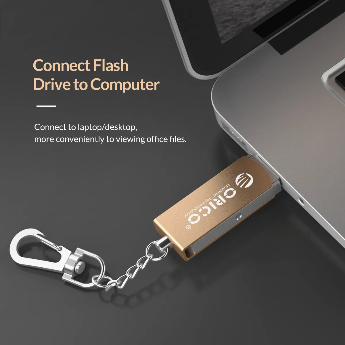 ORICO USB2.0 64 ГБ 32 ГБ 16 ГБ U диск USB флеш-накопитель из цинкового сплава с кольцом для ключей Поддержка мобильного телефона компьютера