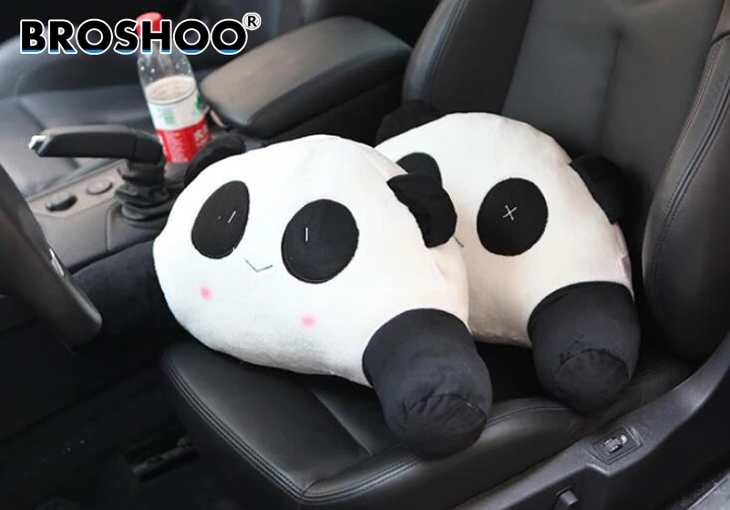 BROSHOO панда мультфильм поясная подушка для поддержки спины плюшевая подушка под поясницу для автокресла мягкий офисный стул, софа Автомобиль Стайлинг 53*26 см