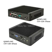 Последние безвентиляторный celeron 1037U маленький win 8 мини-компьютер DHL бесплатная доставка Qotom-Q100N