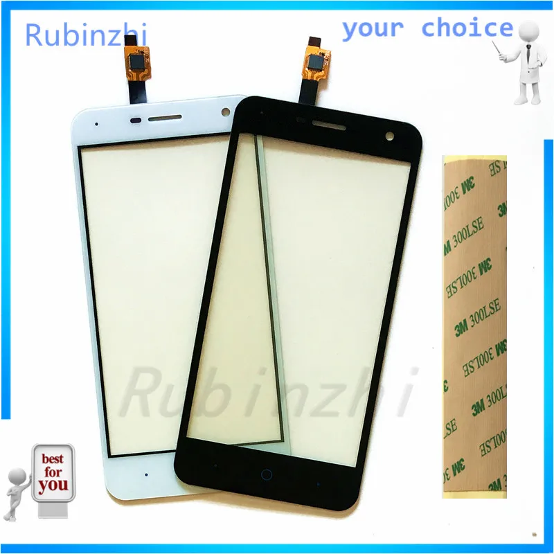 

RUBINZHI Phone Touchscreen For ZTE Blade L4 Pro A465 Touch Screen Digitizer Sensor Front Glass Lens Panel +Tracking+tape