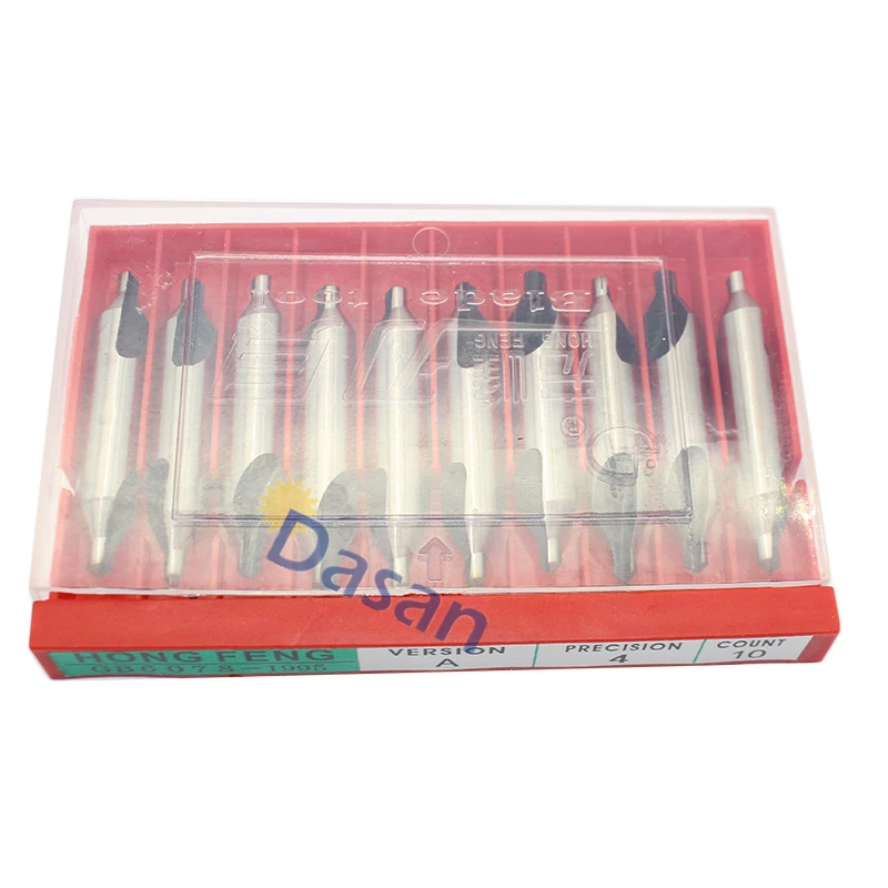

10PCS 4mm Center Drill Bit HSS A Type Precision Combined Countersinks Kit 60 Degree Double Ended for Lathe Drilling Tool