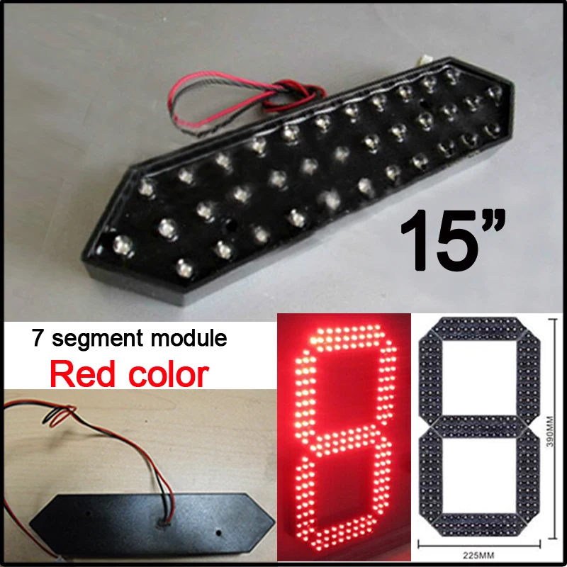 

15" red color digita numbers module,7 segment of the modules,High brightness,led countdown display,led score,remote control