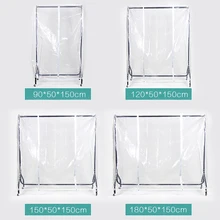 Прозрачный квадратный полный Чехол для напольной сушильной стойки для одежды пальто пылевлагостойкая защита KW001