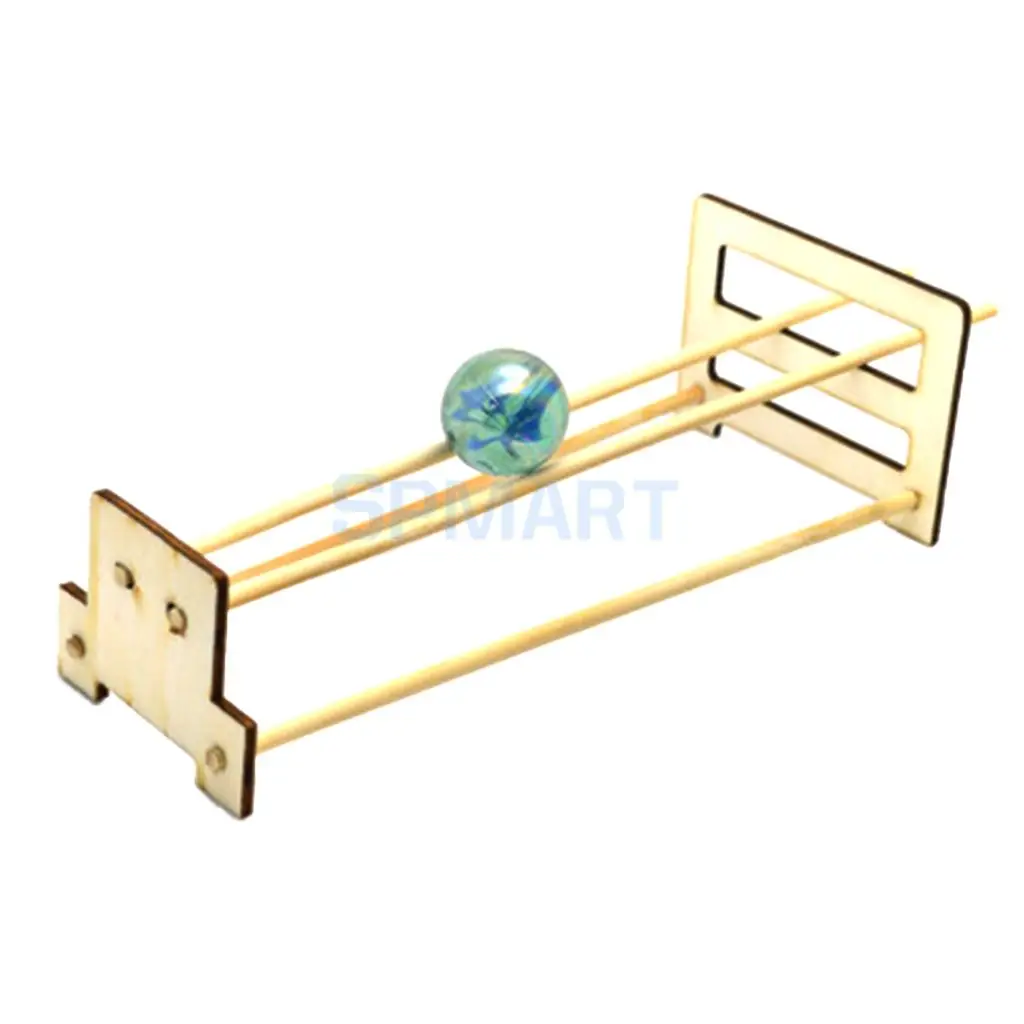 Exploring Physics Barycenter Center of Gravity Puzzle Experiment Toy DIY Dual-track Slope Roll Up Ball Science Toy Building Kits