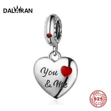 DALARAN, романтические бусины из стерлингового серебра 925, буквенные подвески, подходят для самостоятельного изготовления браслетов, ожерелье, Подвеска для женщин, ювелирное изделие, подарок