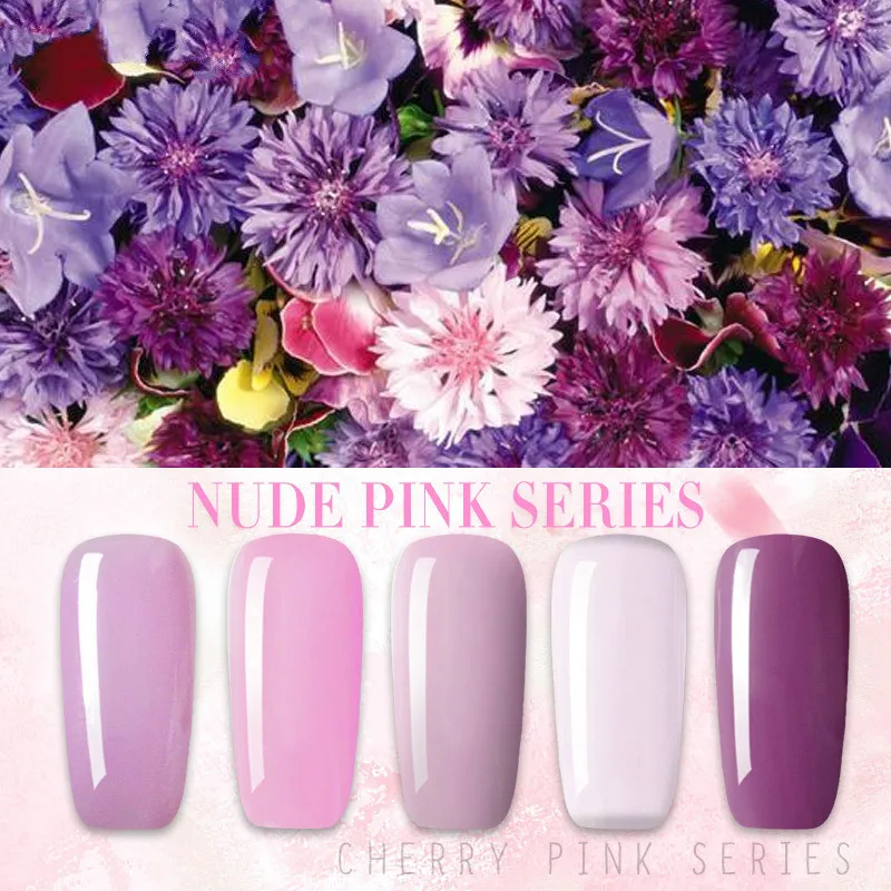 

8ml Long Lasting Phototherapy Nail Polish Fashion Cute New Girl Heart Nude Powder Jelly Powder Series Nail Polish Glue TSLM1