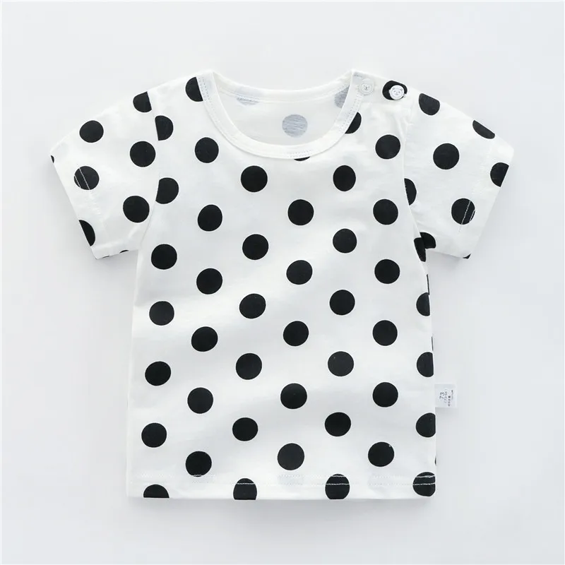 

Baby Girl Summer T-Shirt 2019 Fahion Cartoon Dots Newborn Cotton Short Sleeve O-Neck Infant Toddler Girl Clothes Top T-Shirt