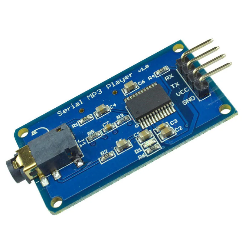 

YX5300 UART TTL Serial Control MP3 Music Player Module Support MP3/WAV Micro SD/SDHC Card For Arduino/AVR/ARM/PIC 3.2-5.2V DC