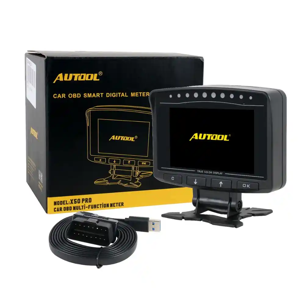 AUTOOL OBD2 OBD II HUD Head Up Display Digital Car Computer Auto ECU Film Gauge Speed Meter Electronic Monitor Diagnosis Tool with Display KMH MPH