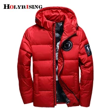 Holyrising jaqueta masculina, мужской пуховик, мужское пуховое пальто с капюшоном, casaco masculino inverno, мужской зимний тонкий пуховик на утином пуху, 18381