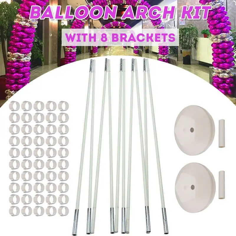 

Balloon Column Kits Arch Stand with 10 Brackets 2 Bases 50 Buckles and 2 Connectores Ballons & Accessories for Party Decoration