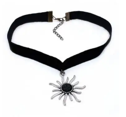 

Fashion vintage sun necklace restoring ancient ways of Punk lace collar neck girl band short paragraph clavicle free shipping