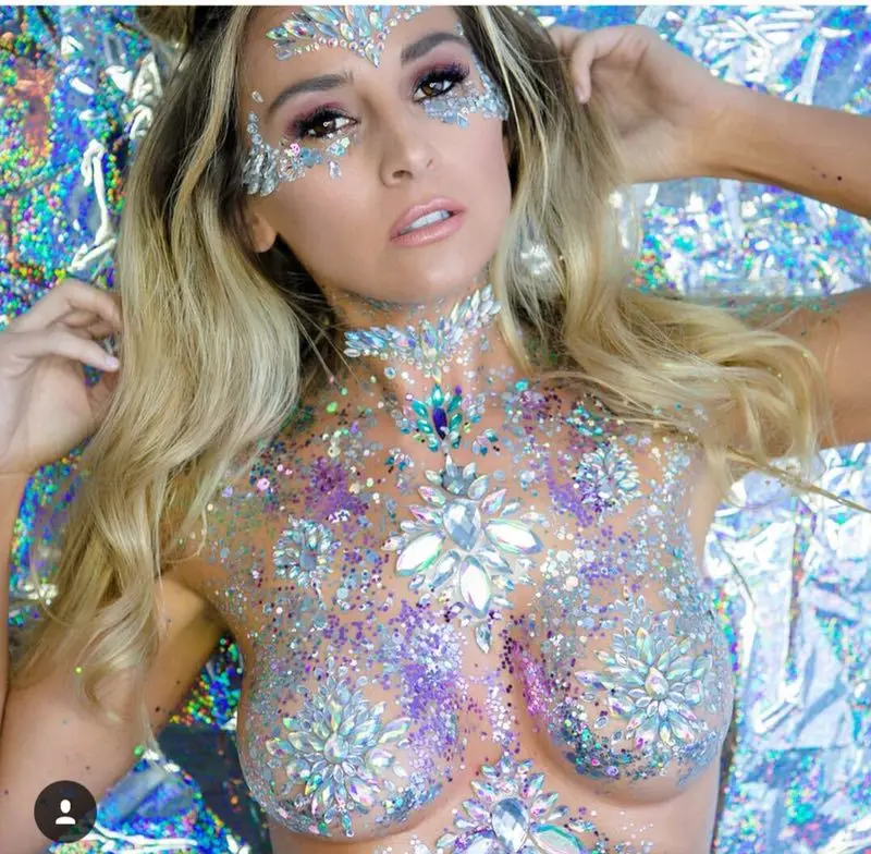 

10 Styles Chest Glitter Tattoo Adhesive Sticky Gems Sticker Makeup Face Jewel Crystal Festival Gems Party Stickers For Body Art