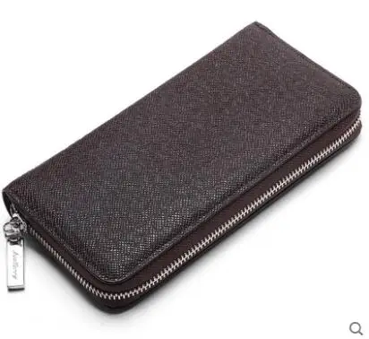 

2018 new fashion genuine leather wallet zipper wallet with boxfree shipping